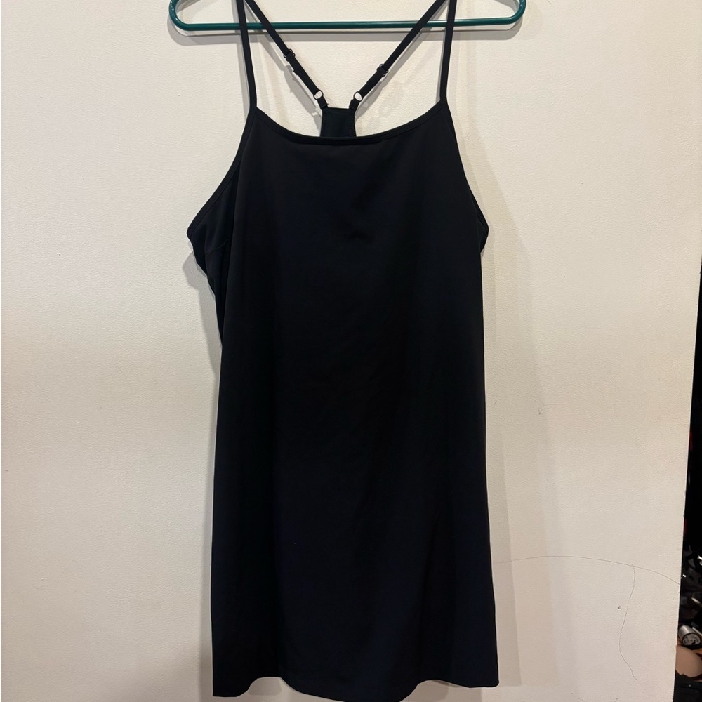 Black Strappy Skort Dress